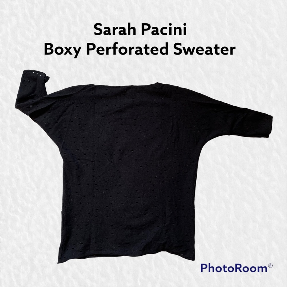 Sarah Pacini perforated sweater OS
